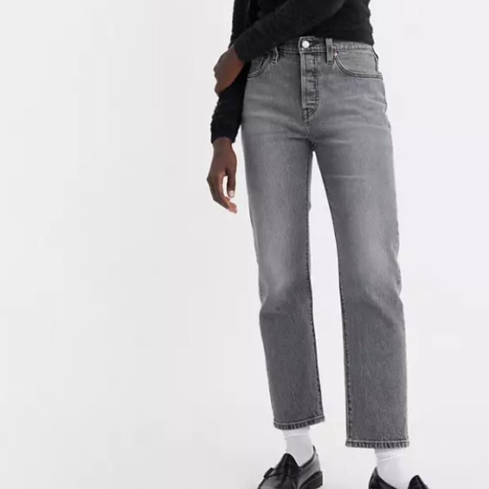 NWT Levis 501 Original Cropped Jeans, 28x26 Hit the Road BB Black